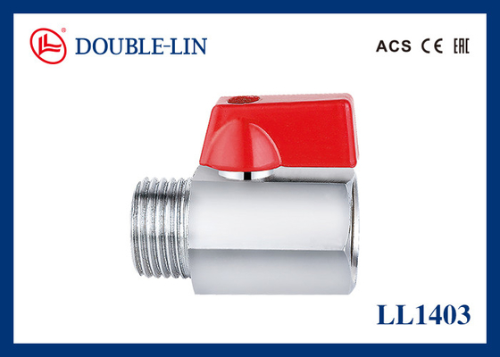 Chrome Geplateerd Mannetje X Vrouwelijk 25 Barmessing Mini Ball Valve