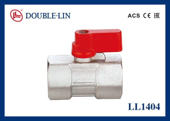 Wijfje X Vrouwelijk 25 Barmessing Geplateerd Mini Ball Valve With Nickel