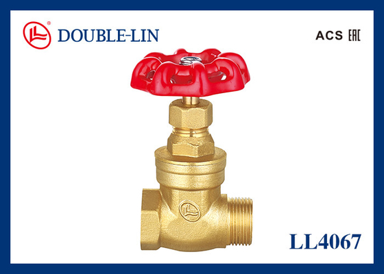 Geen lek Vrouwelijke X Vrouwelijke 1 2 inch Messing Gate Valve LL4067