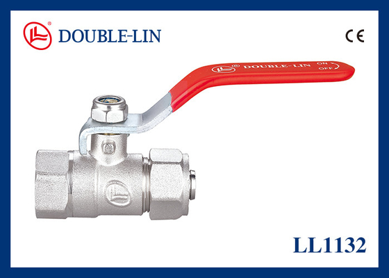 16 bar 232 Psi Flat Lever Handle Double O-ring Stem Type Ball Valve met buisverbinding en hoge druk