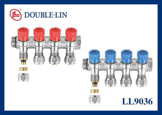 ISO228 Gedrukt met chroom bekleed messingmanifold HPB 57-3
