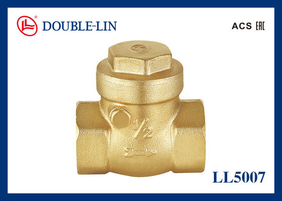 Messing terugslagklep schommel 1/2" tot 4" ISO228 draad 232 psi