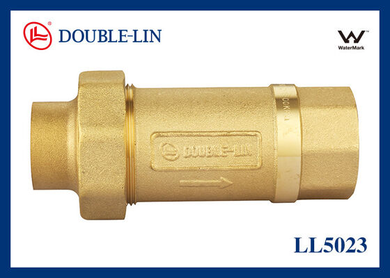 Messing dubbele terugslagklep 3/4"×3/4" DIN259 draad 16 Bar 120°C