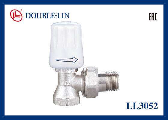 Hoekradiatorklep 1/2" 3/4" Grootte BS2779 Draad van 32 °F tot 248 °F Werktemperatuur
