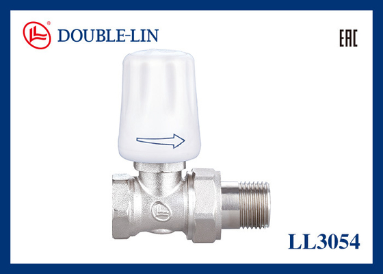 10 bar Werkdruk 0°C tot 120°C Werktemperatuur Rechte radiatorklep