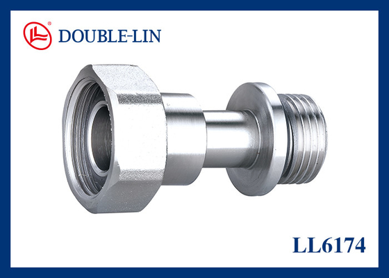 Gepolijst verchroomd messing zelfdichtend verlengstuk maat F3/4"×M1/2" F1"×M3/4"