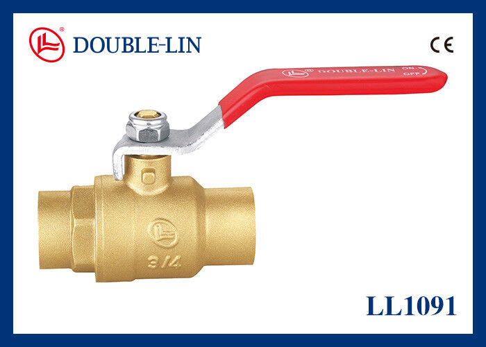 C/C Inch 1 4 Messing Ball Valve Flat Lever Handle