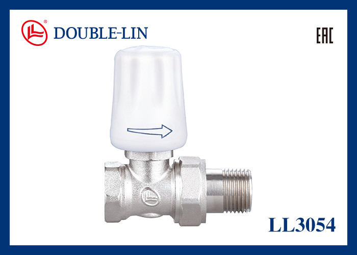 10 bar Werkdruk 0°C tot 120°C Werktemperatuur Rechte radiatorklep