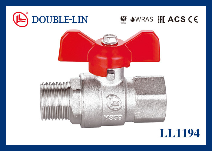 1/4 „aan Vrouwelijke Lange Draad van 1 1/4“ de Mannelijke X de Kogelklep van het 25 Barmessing met T-hendel