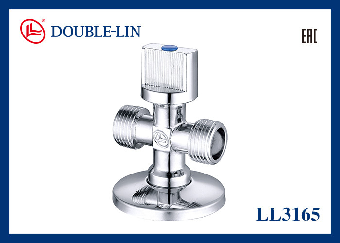 Double way polished chrome plated slow opening brass angle valve