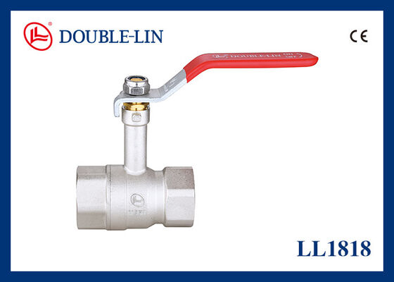 Gebouwd in volle stroom vrouwelijke / vrouwelijke 2 Messing Ball Valve Flat Lever Handle